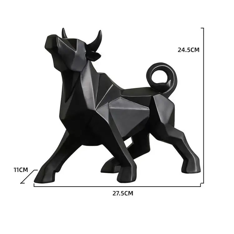 Brehn | ToroArte Stier Skulptur | Nordisches Design | Harzfigur Modern | 35 cm / 26 cm