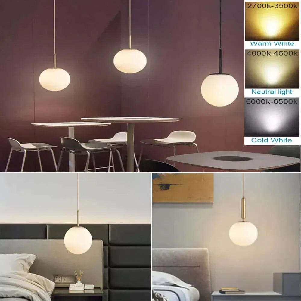 Brehn | Mid-Century Modern Glas Ball Pendelleuchte