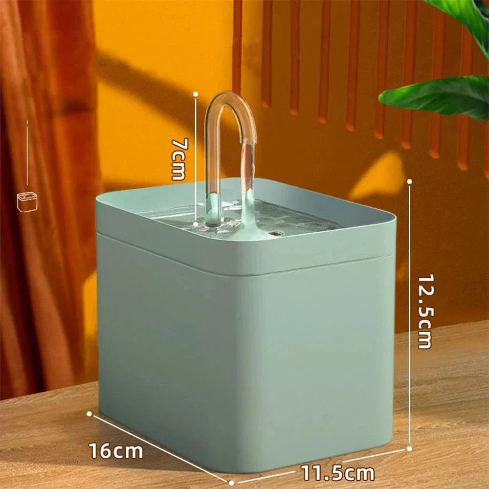 Brehn | Ultra-leise Haustier-Wasserbrunnen mit intelligenter Filtration - 1,5 l Edelstahl