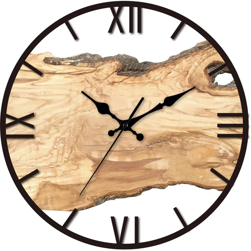 Brehn | Geräuschlose Wanduhr aus Acryl und Holz