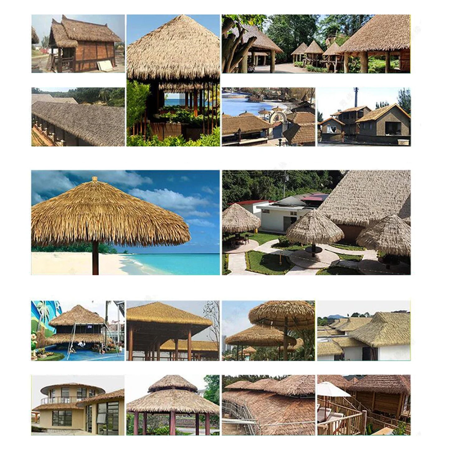Brehn | TROPISHIELD Künstliches Palmendach | UV-beständig & wetterfest | 100×50 cm | Für DIY-Dächer, Sonnenschirme, Tiki-Bars & Gartenhütten