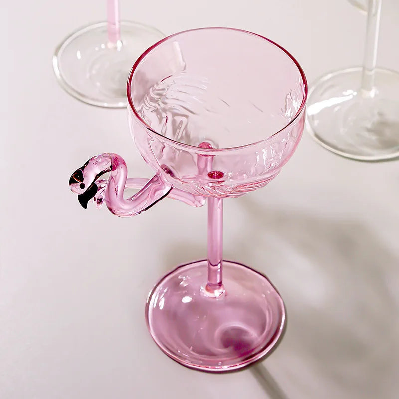 Pink Flamingo Cocktail Klare Party Gläser