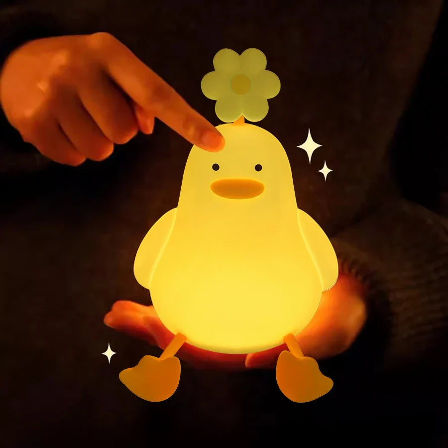 Brehn | Süßer Blumenente Telefonhalter Nachtlampe