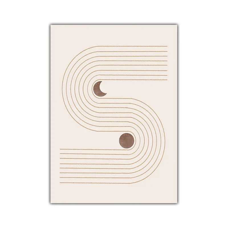 Minimalistische abstrakte himmlische Geometrie Wandkunst Fine Art Leinwanddrucke Sonne Mond Poster Bilder für Wohnzimmer Schlafzimmer Kunst Dekor | Brehn