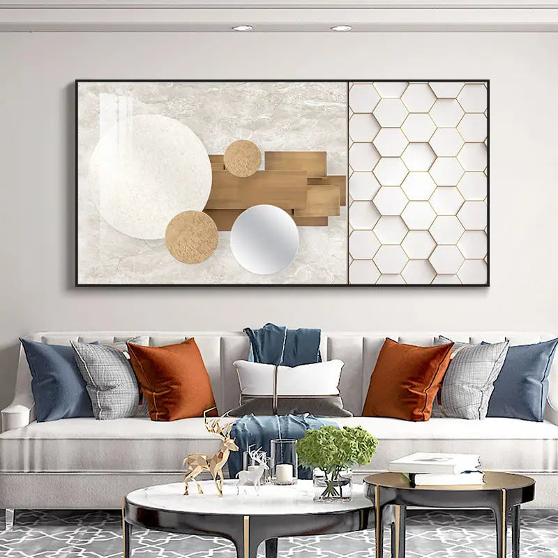 Moderne Ästhetik Abstrakte Sonne & Mond Wandkunst Feine Kunst Leinwanddrucke Bilder für luxuriöses Loft Wohnzimmer Esszimmer Lifestyle Kunst Dekor | Brehn