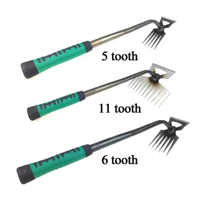 Brehn | Raveta Gartenrechen | Robuste Stahlzinken | Ergonomischer Griff | Effektiv gegen Unkraut & Laub