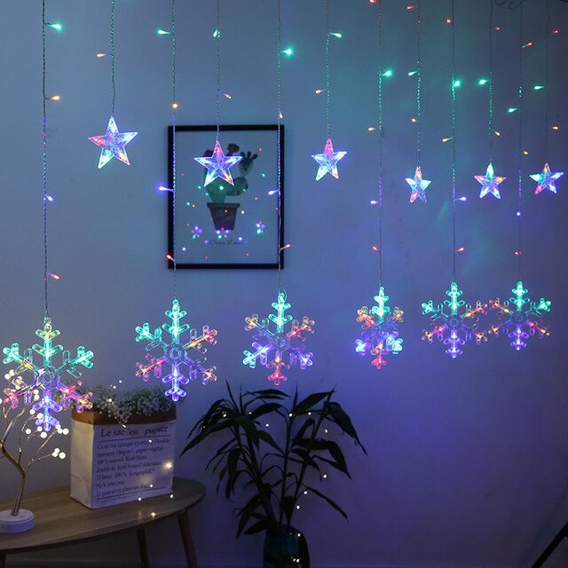Brehn | Solar Moon Star Lampe LED Lichterkette Dekoration