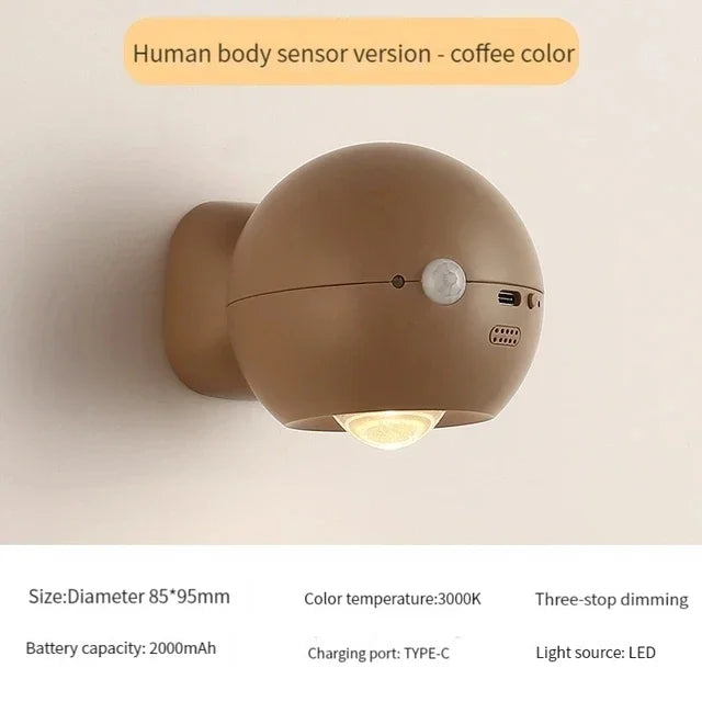 Rotierende Mini-Magnetische Wiederaufladbare Wandlampe | Brehn