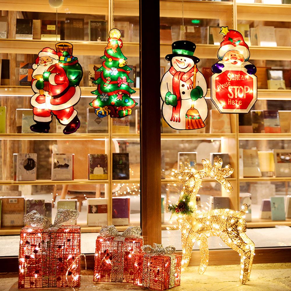 Brehn | Blinkende Weihnachtsdeko Fensterhängende Lichter