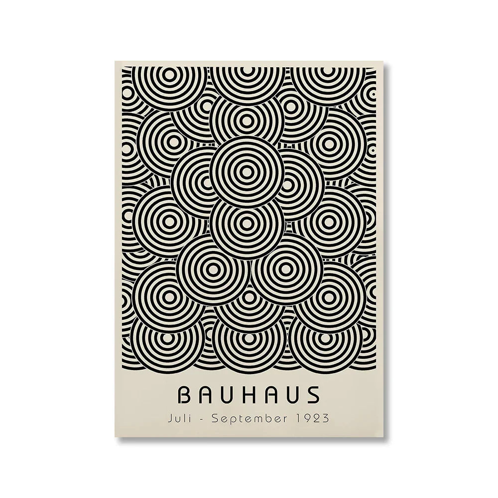 Vintage Retro Geometric Abstract Bauhaus Expo Kunst Galerie Poster Wandkunst Feine Kunst Leinwanddrucke Bilder Für Wohnzimmer Esszimmer Home Office Dekor | Brehn