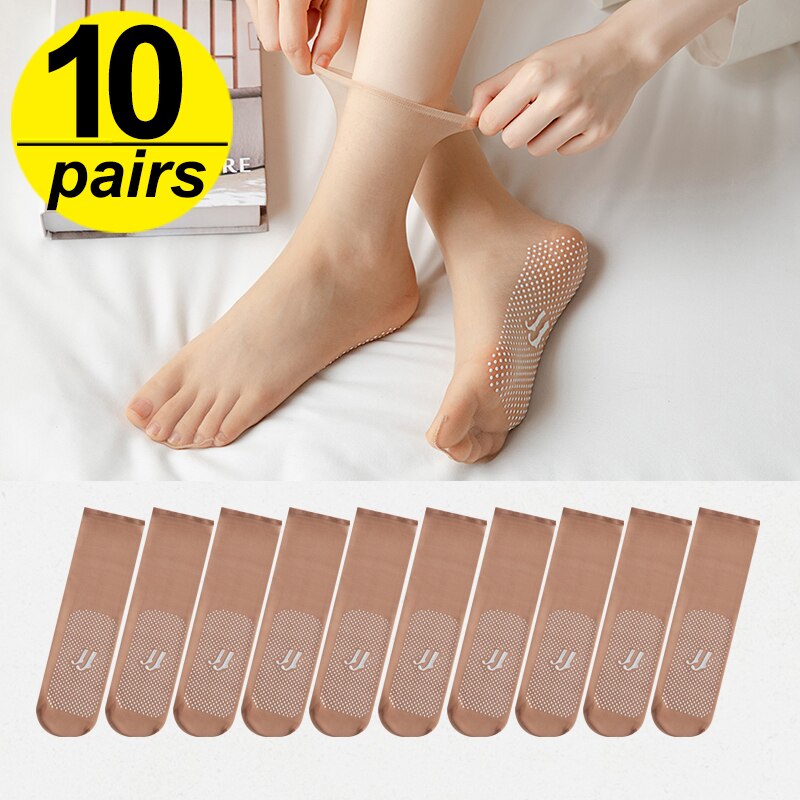 VIvolux | Sommer Typ Atmungsaktive Ultra-dünne Seiden Damen Socken