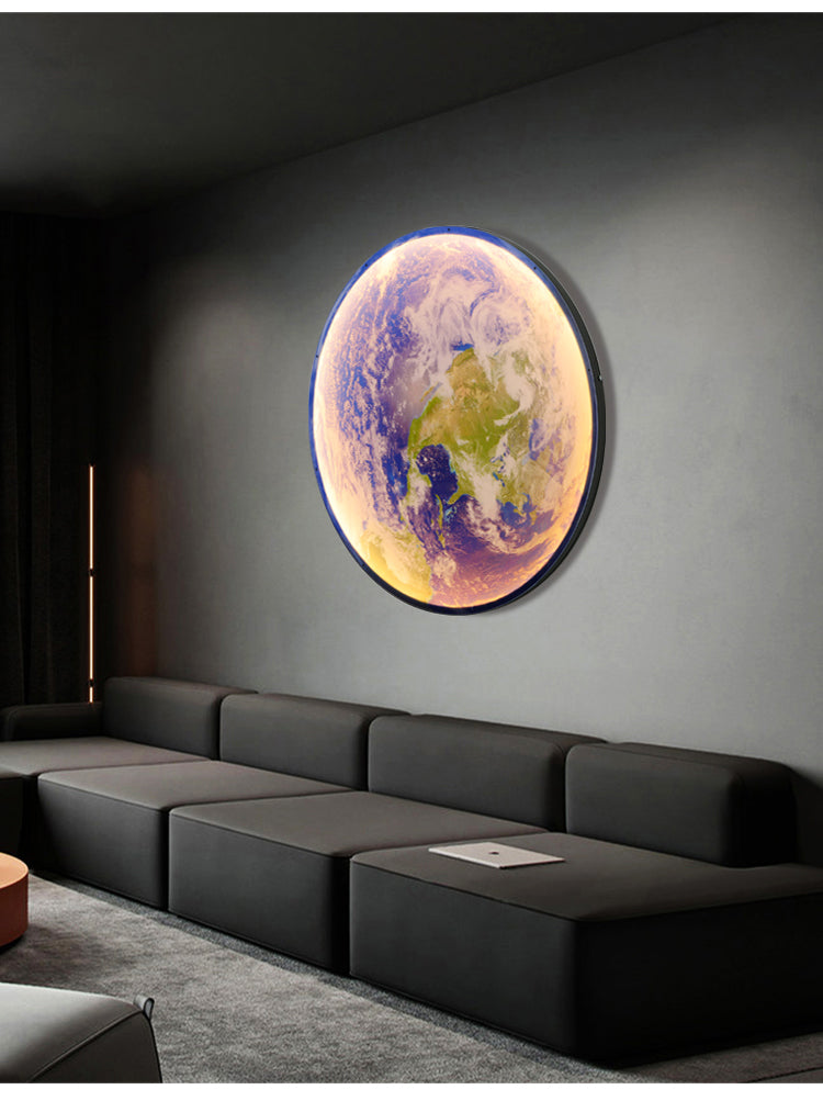 3D-LED-Decken- oder Wandleuchte mit Mond- oder Erdmotiv