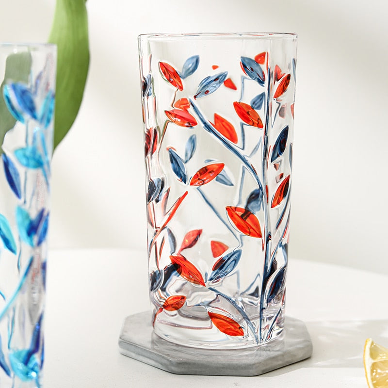 Handgemalte Blattglas-Tasse | Brehn