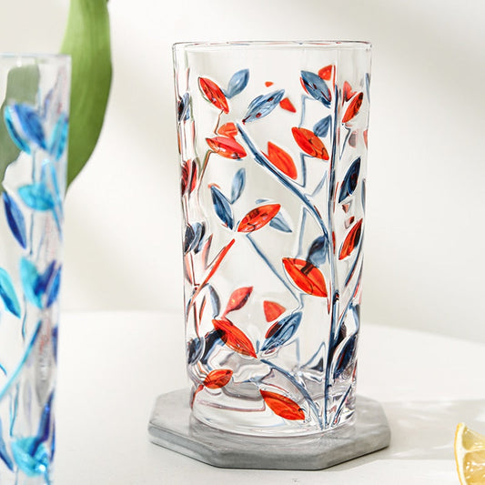 Handgemalte Blattglas-Tasse | Brehn