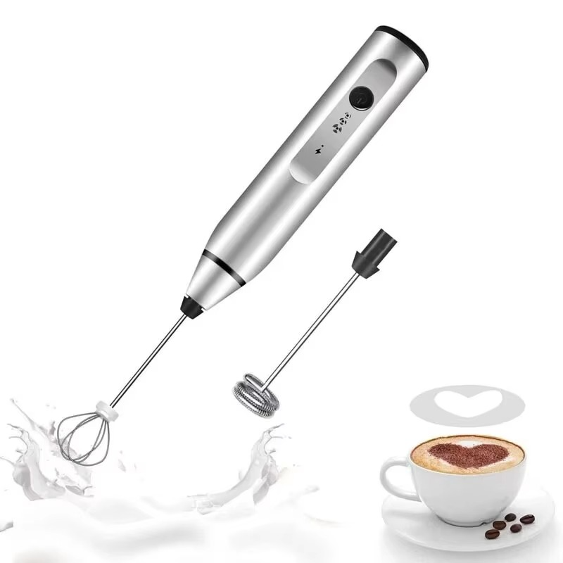 Tragbarer elektrischer USB-Milchaufschäumer, Handkaffeebesen und Mini-Lebensmittelmixer