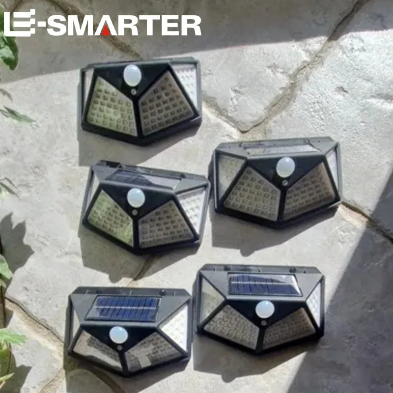 Solar Wandleuchte Außen 100 LED mit Bewegungsmelder | Brehn