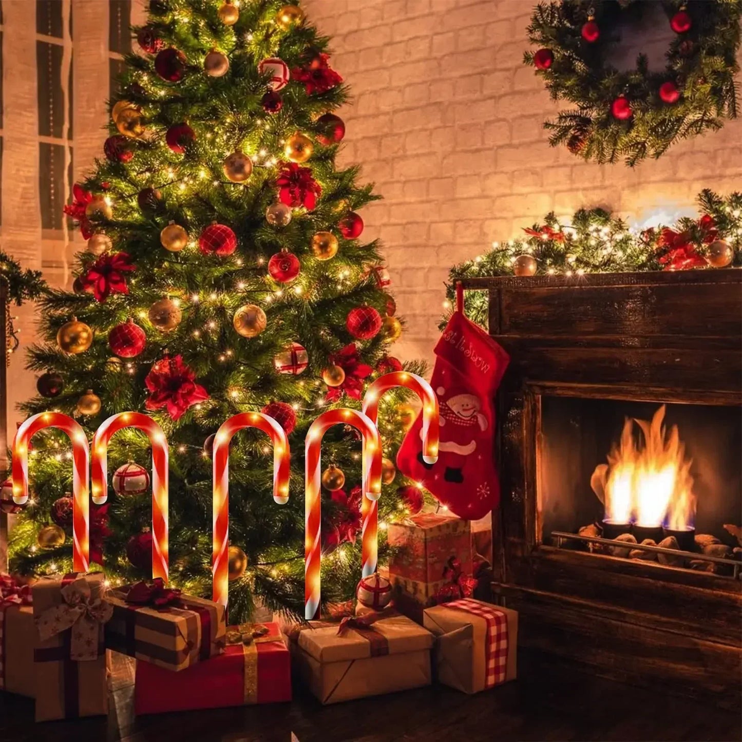 Brehn | CandyCaneLuxe | Wasserdichte LED-Weihnachtslichter