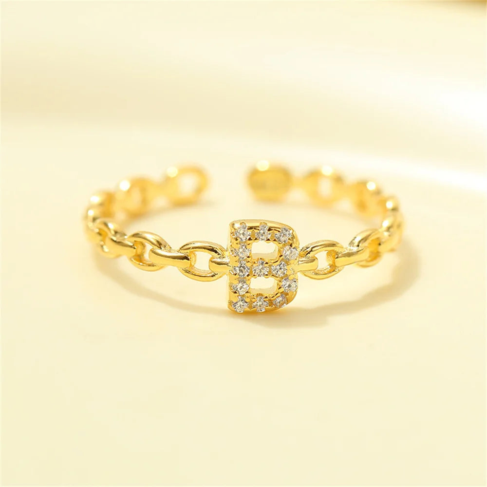 Brehn | Zierlicher Diamant Buchstaben Initialring