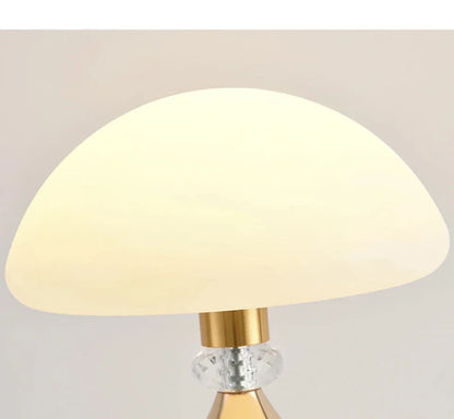 Dekoratives Stimmungslicht LED – Kristall Tischlampe mit Pilz-Design, Vintage Deko-Lampe für Wohnzimmer oder Schlafzimmer | Brehn