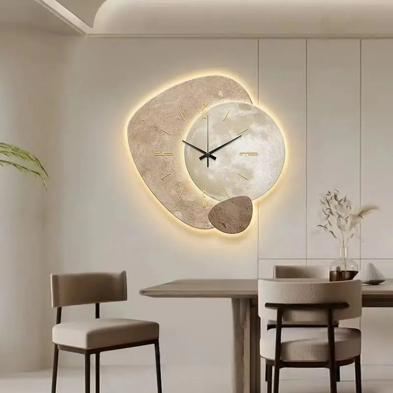 Brehn | Skandinavische Luxuriöse Wanduhr – Modernes Design mit Beleuchtung