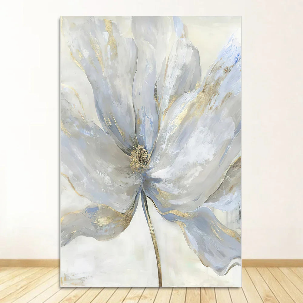 Einfache blaue florale Wandkunst feine Kunstdrucke auf Leinwand moderne abstrakte botanische Bilder für Wohnzimmer Schlafzimmer zeitgenössische Wohnkultur