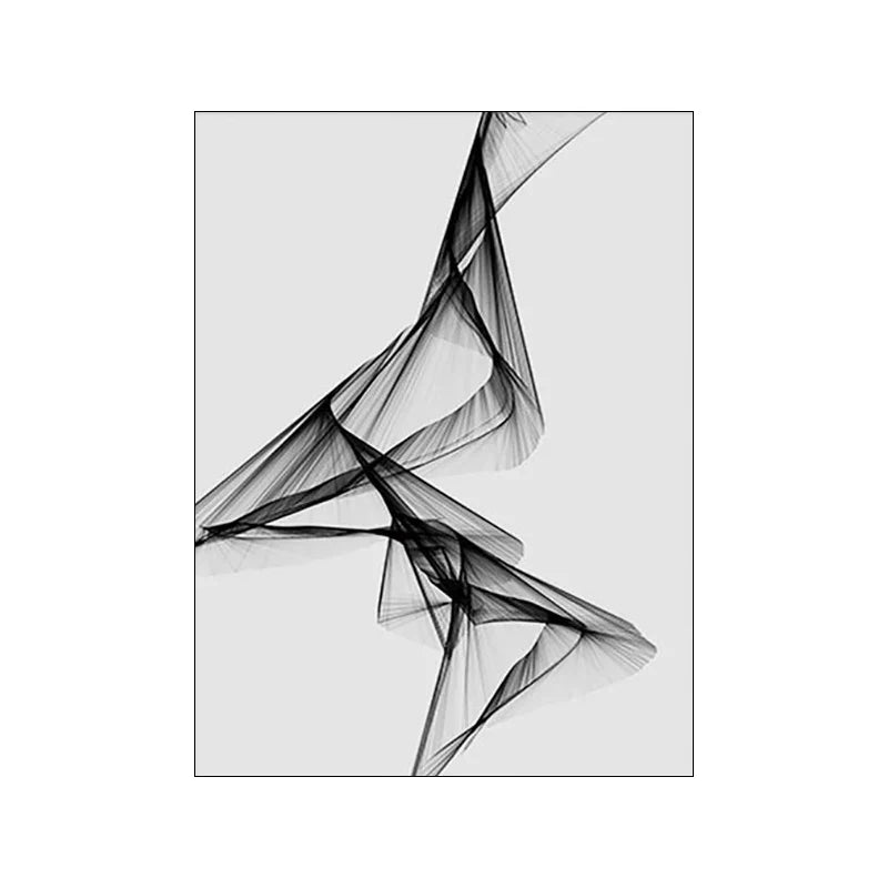 Moderne Abstrakte Minimalistische Geometrische Fließende Linien Wandkunst Feine Kunst Leinwanddrucke Schwarz Weiß Bilder Für Modernes Apartment Wohnzimmer Dekor