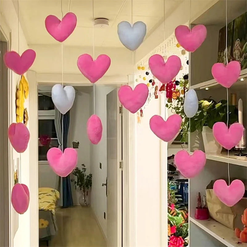 Brehn | Süße Hängende Rosa Herz Türdekoration