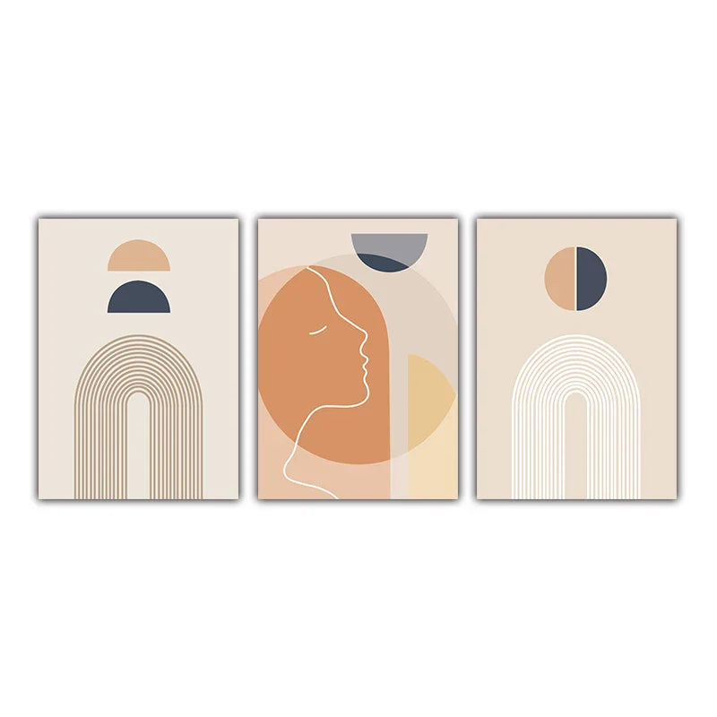 Minimalistische abstrakte Solargeometrie Wandkunst Fine Art Leinwanddrucke Bilder für Wohnzimmer Schlafzimmer, Home Office Kunstdekoration | Brehn