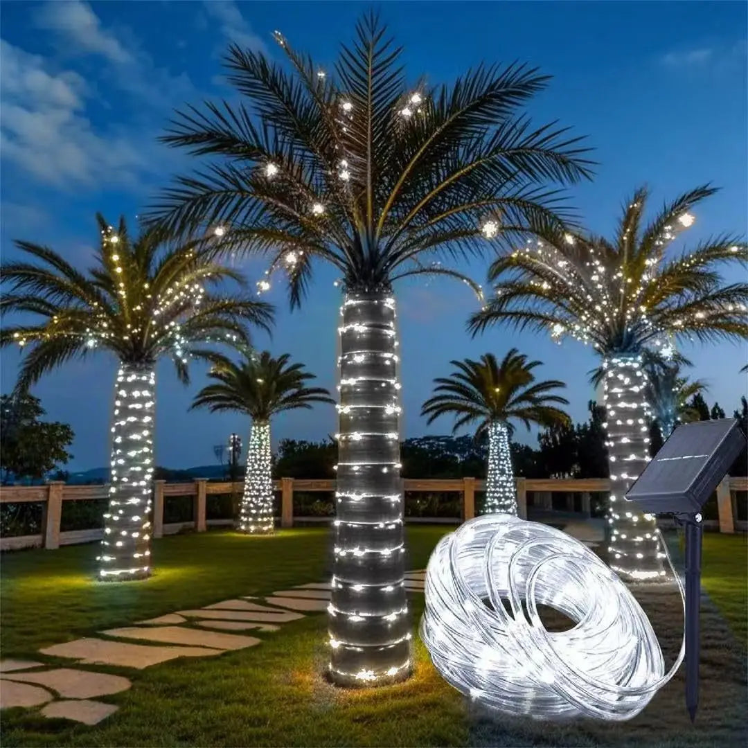 Brehn | LumiSolar Lichterkette Außenbereich | 7–32 m | Solar betrieben & wasserdicht | 8 Lichtmodi | Weihnachten, Garten & Party