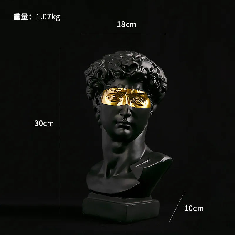 Brehn | Europäische Wohnkultur David Kopf ResinStatuen Statuen Wohnkultur Moderne abstrakte Kunst Büste Skulptur Kunst Skizze Praxis