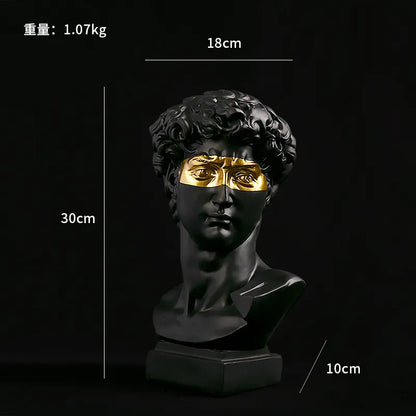 Brehn | Europäische Wohnkultur David Kopf ResinStatuen Statuen Wohnkultur Moderne abstrakte Kunst Büste Skulptur Kunst Skizze Praxis