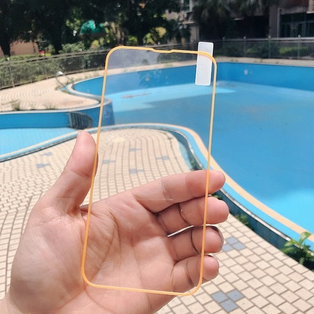 VIvolux | Full Cover Luminous Tempered Glass iPhone Bildschirmfolie