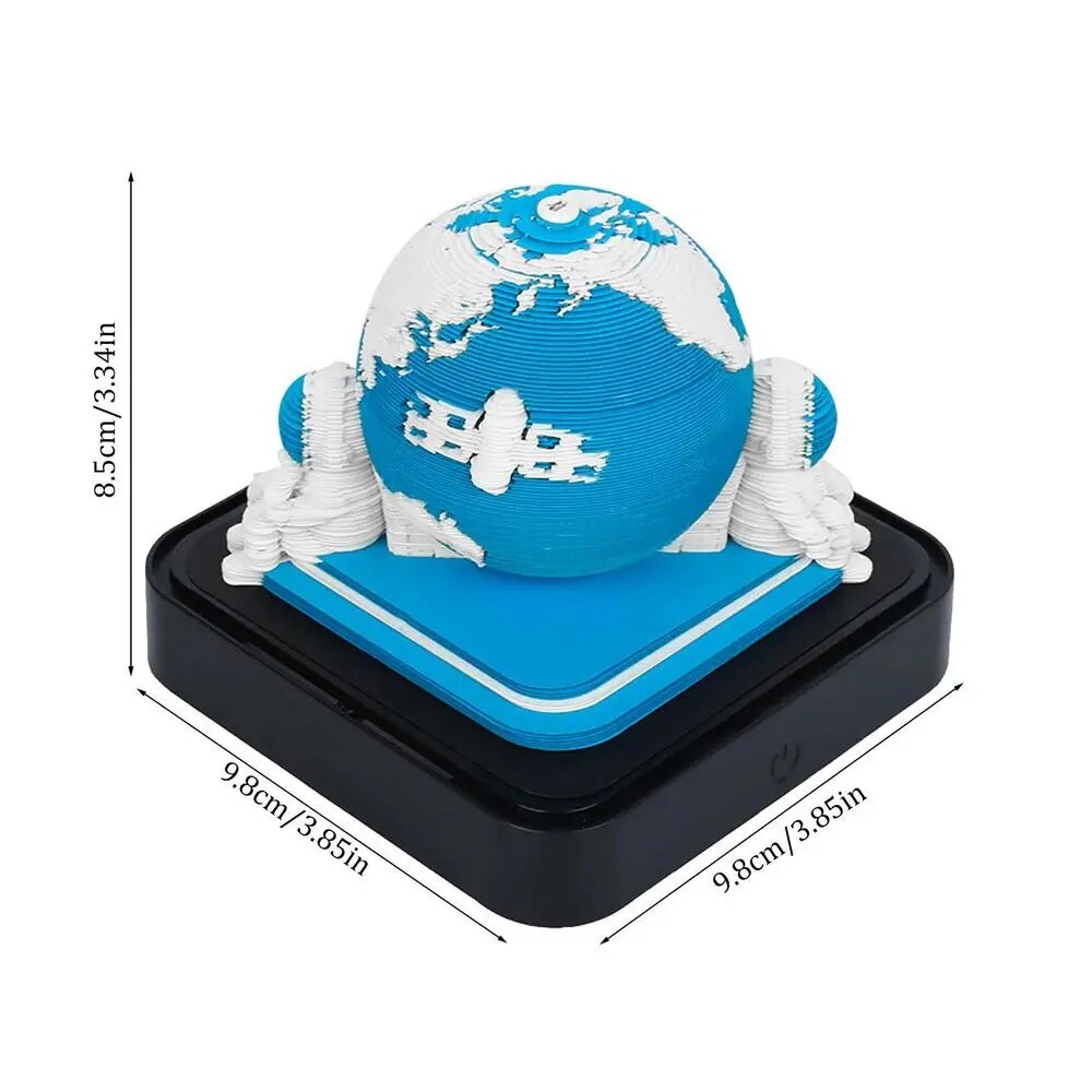 3D Erde Wanderer Kalender Memo Pad | Brehn