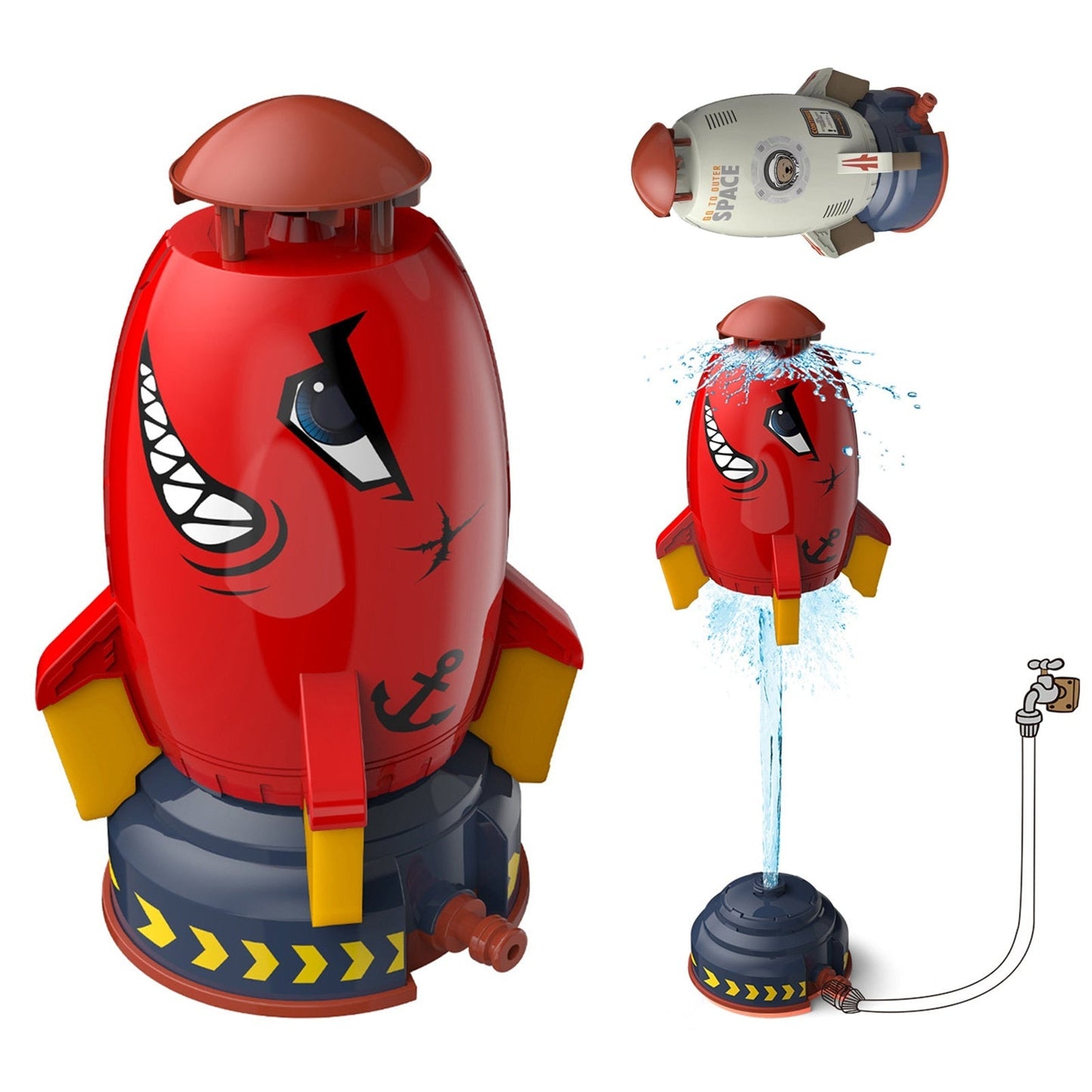 VIvolux | Wasser Spray Weltraumraketenwerfer Kinder Spielzeug