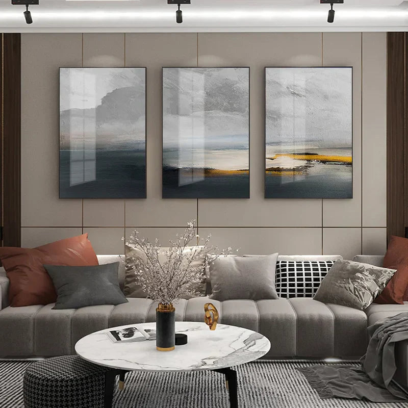 Sonnenuntergang See Landschaft Abstract Wandkunst Fine Art Leinwanddrucke Bilder für modernes Apartment Wohnzimmer Home Office Kunst Dekor | Brehn