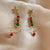Brehn | Spiral Weihnachtsbaum Dangle Ohrringe