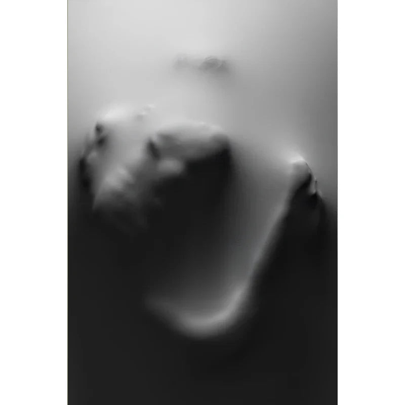 Moderne Kunst Abstrakte Gespenstische Figuren In Der Wand Leinwanddrucke Schwarz Weiß Wandkunst Poster Bilder Für Wohnzimmer Schlafzimmer Kunst Dekor | Brehn