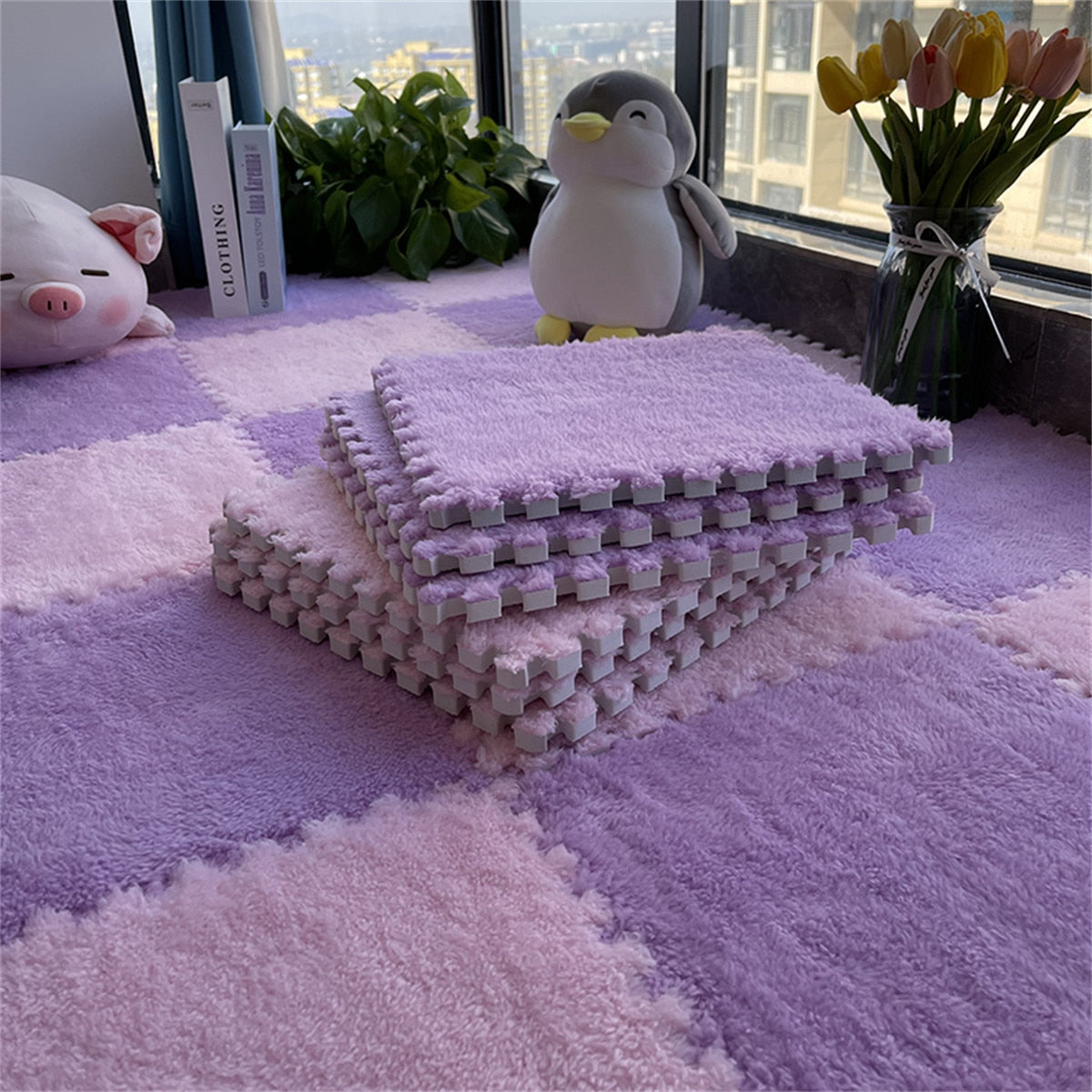 DIY Winter Plush Puzzle Mat | Brehn