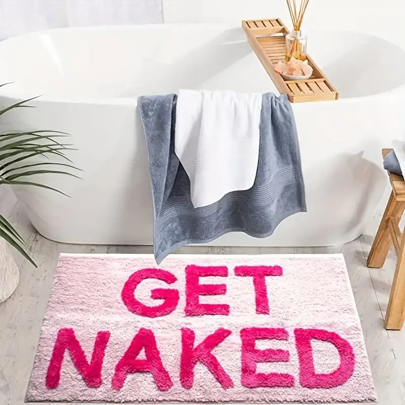 Getufteter Designteppich „Get Naked“ Rosa 80×50 cm | Brehn
