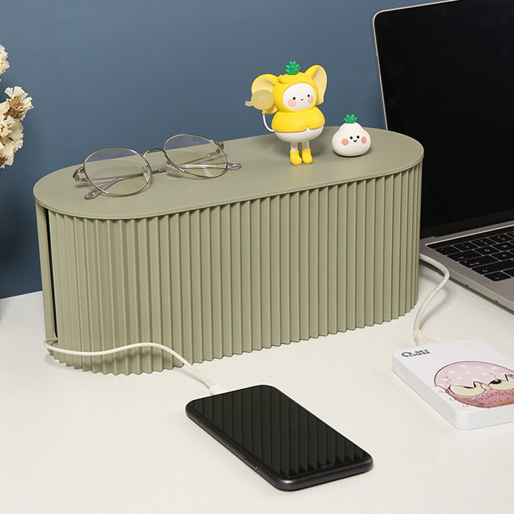 Brehn | Design Aufbewahrungsbox | Organizer für Kabel, Adapter und Steckdosenleisten