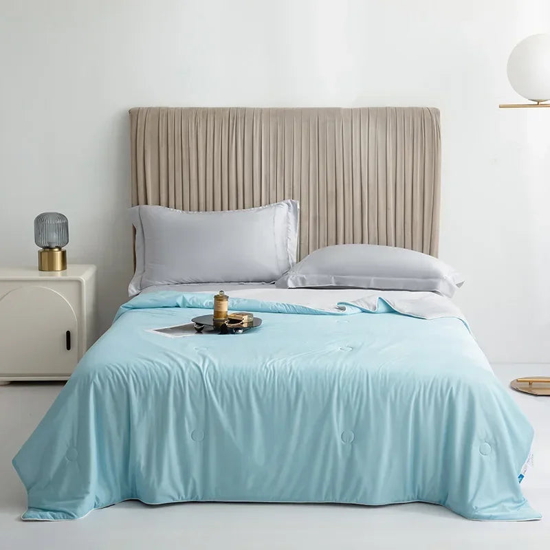 Air Condition Sommerdecke — Pure Color Eis-Seide Kühlende Decke, Leicht & Glatt Twin/Kingsize Bettdecke | Brehn