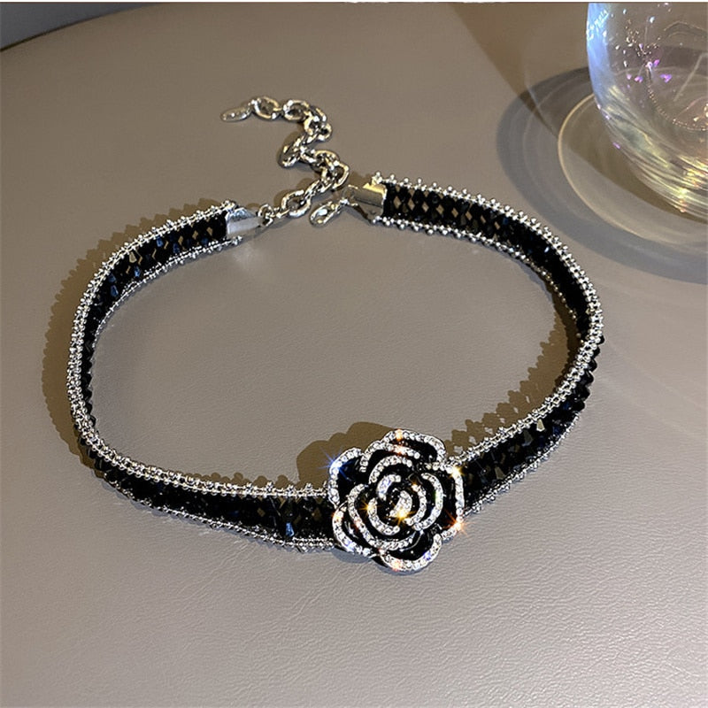 Brehn | Gothic Rose Handmade Crystal Necklace