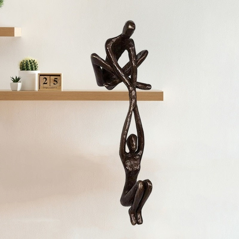 Verbindo Dekorative Figur Polystone Schwarz Moderne Skulptur 20 cm | Brehn