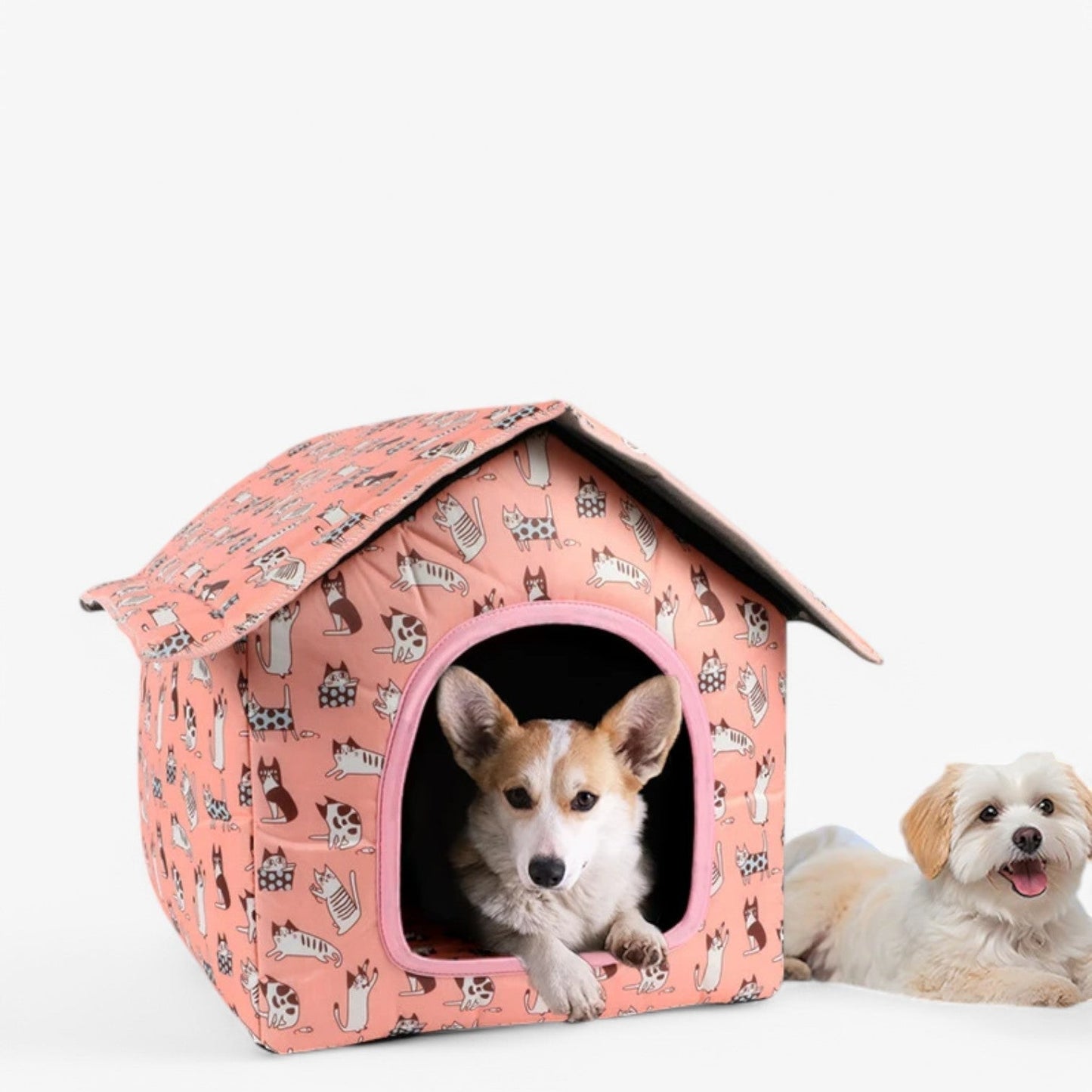 Wetterfeste Tierhaus "CozyNest" für Katzen und kleine Hunde | Brehn
