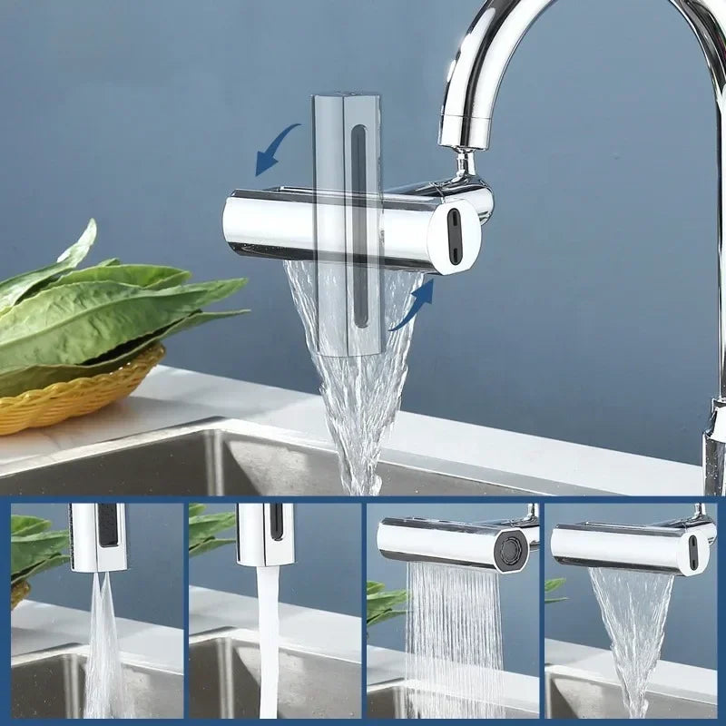 Brehn | RainFlow Küchenarmatur - Chrom Spültischarmatur mit 4 Wasser-Einstellungen