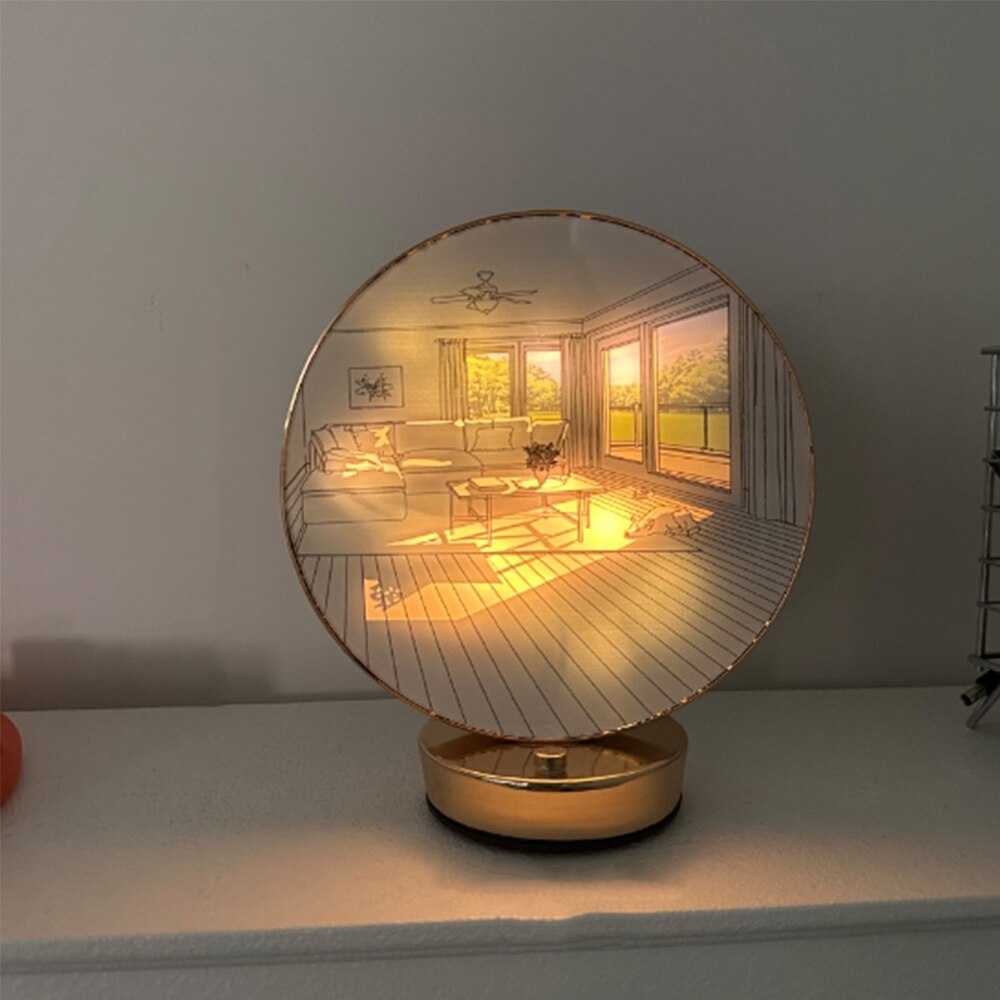 Brehn | Kreative Künstlerische Orb Malerei Tischlampe