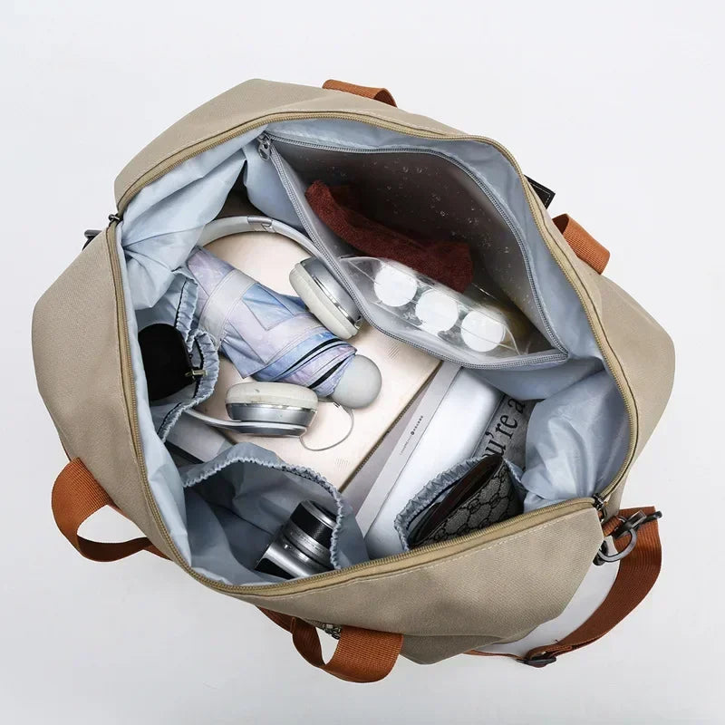 Brehn | VOLARIS Fitness-Reisetasche | Große Kapazität | Trockennass-Trennung | Hand- & Schultertasche für Damen