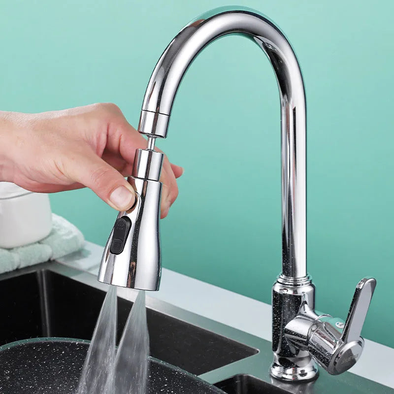 HydroFlex360 – Multifunktionaler 360°/720° Drehbarer Küchenhahn-Aufsatz mit 3 Strahlarten | Brehn