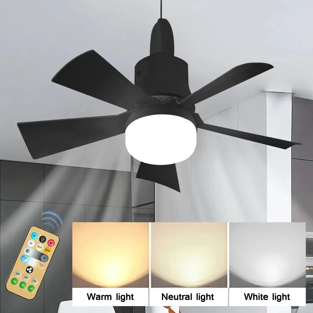 30W E27 Deckenventilator Licht mit Fernbedienung - LED Dimmfunktion, intelligenter leiser Ventilator für Schlafzimmer & Wohnzimmer | Brehn