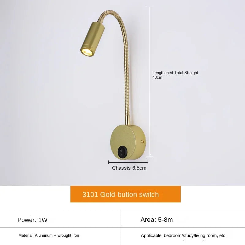 Brehn | Vielseitige LED-Wandleuchte: Modern, Flexibel, Perfekt zum Lesen im Bett